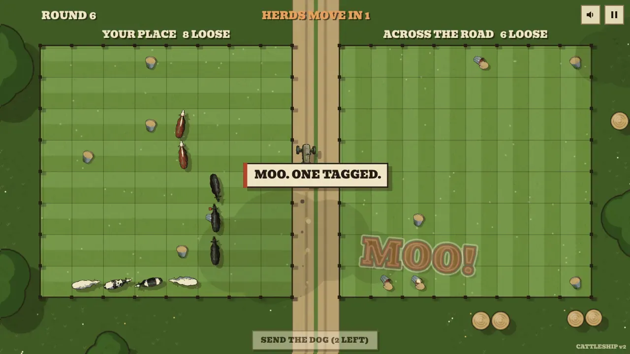Cattleship, a frame from the game