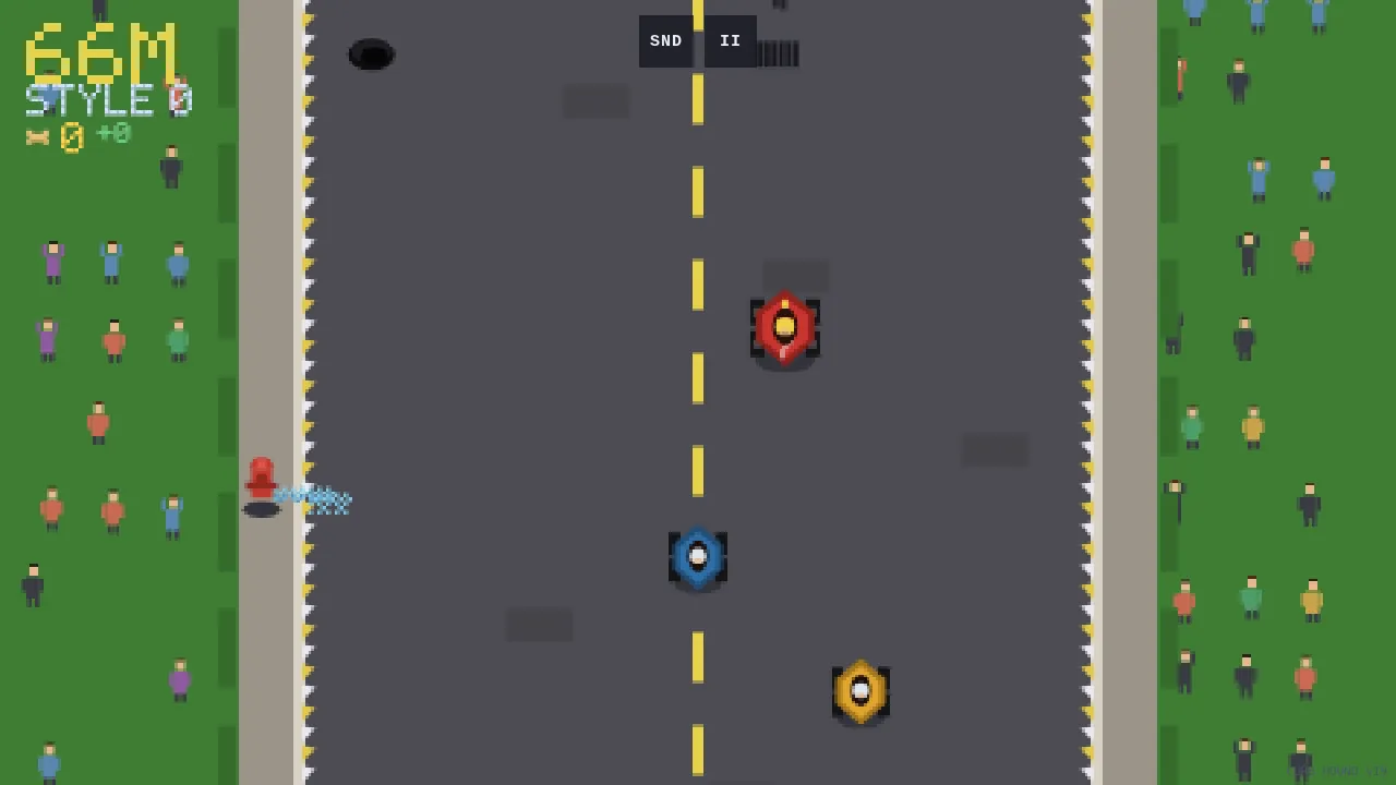 Curb Hound, a frame from the game